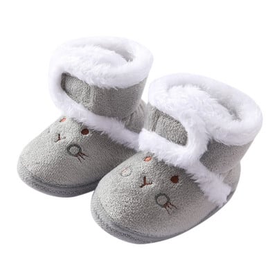 Zimné čižmičky pre novorodencov s roztomilými kreslenými postavičkami, teplé, pre prvé chodítka, pre dievčatá a chlapcov, s mäkkou kožušinovou podrážkou, pre deti od 0 do 15 mesiacov
