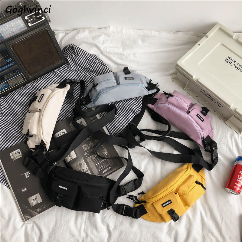 Genți de piept Cuplu unisex Multi-buzunare Timp liber Capacitate mare Călătorii Cumpărături Pachete de talie Ins Hip-hop Fashion Chic Street Ins