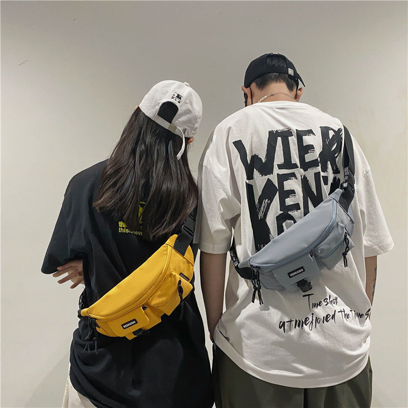 Genți de piept Cuplu unisex Multi-buzunare Timp liber Capacitate mare Călătorii Cumpărături Pachete de talie Ins Hip-hop Fashion Chic Street Ins