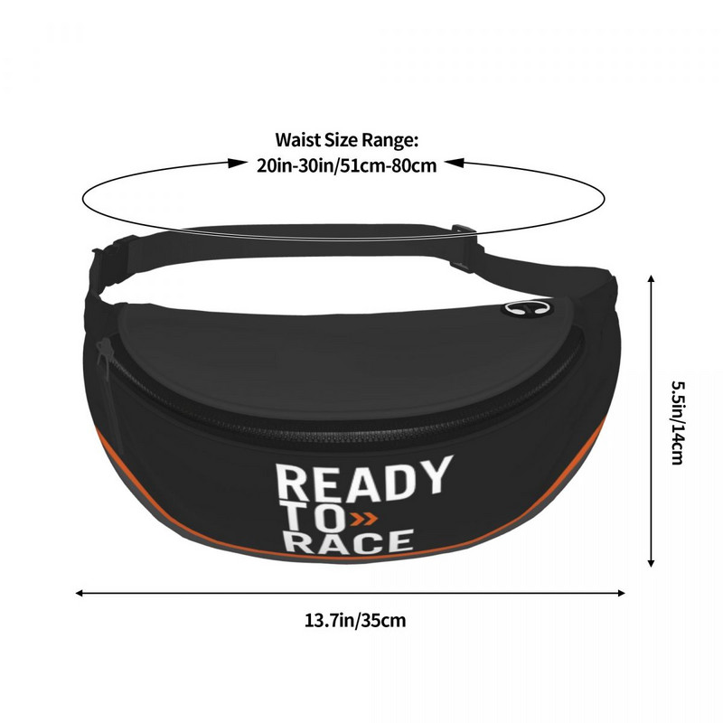Fanny Pack Cool Ready To Race pentru alergare Femei Bărbați Enduro Cross Motocross Bike Life Geantă în talie Crossbody Geantă pentru bani pentru telefon