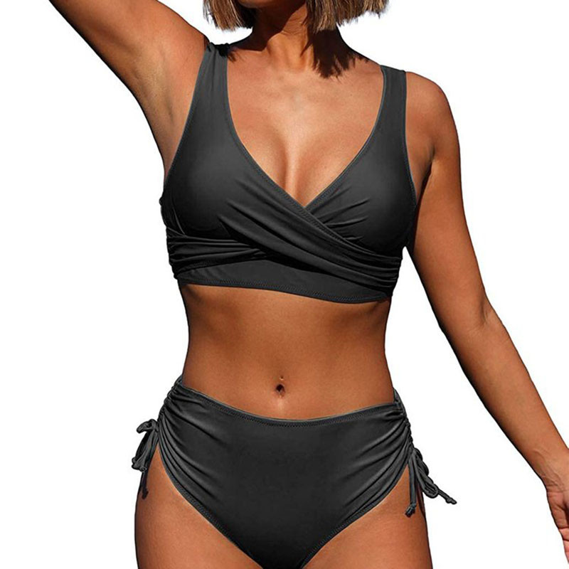 2023 Costume de baie pentru femei Set de bikini cu bandaj Push Up din două piese Set de bikini pentru înot pentru femeie cu talie joasă cu tanga costum de baie pentru baie
