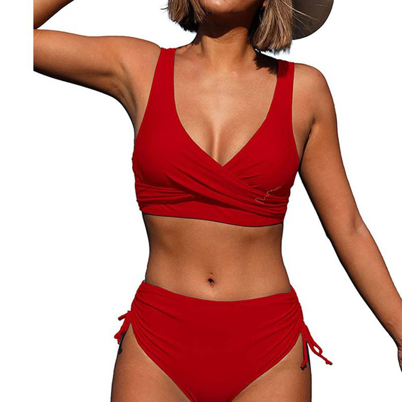 2023 Costume de baie pentru femei Set de bikini cu bandaj Push Up din două piese Set de bikini pentru înot pentru femeie cu talie joasă cu tanga costum de baie pentru baie