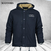 Debela jakna Muškarci Zima Jesen Muški kaputi Tople jakne s podstavom od flisa s kapuljačom Kaput Chaquetas Hombre Muški kaputi podstavljeni pamukom