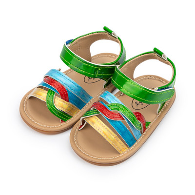 KIDSUN New Summer Baby Baby Girls Sindals Μαλακές σόλες Σανδάλι για νήπια Flat παπούτσια 0-18 μηνών Νεογέννητο