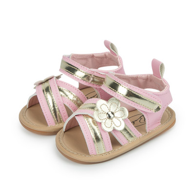 KIDSUN New Summer Baby Baby Girls Sindals Μαλακές σόλες Σανδάλι για νήπια Flat παπούτσια 0-18 μηνών Νεογέννητο