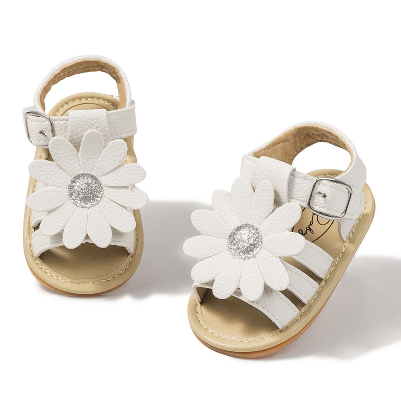 KIDSUN New Summer Baby Baby Girls Sindals Μαλακές σόλες Σανδάλι για νήπια Flat παπούτσια 0-18 μηνών Νεογέννητο