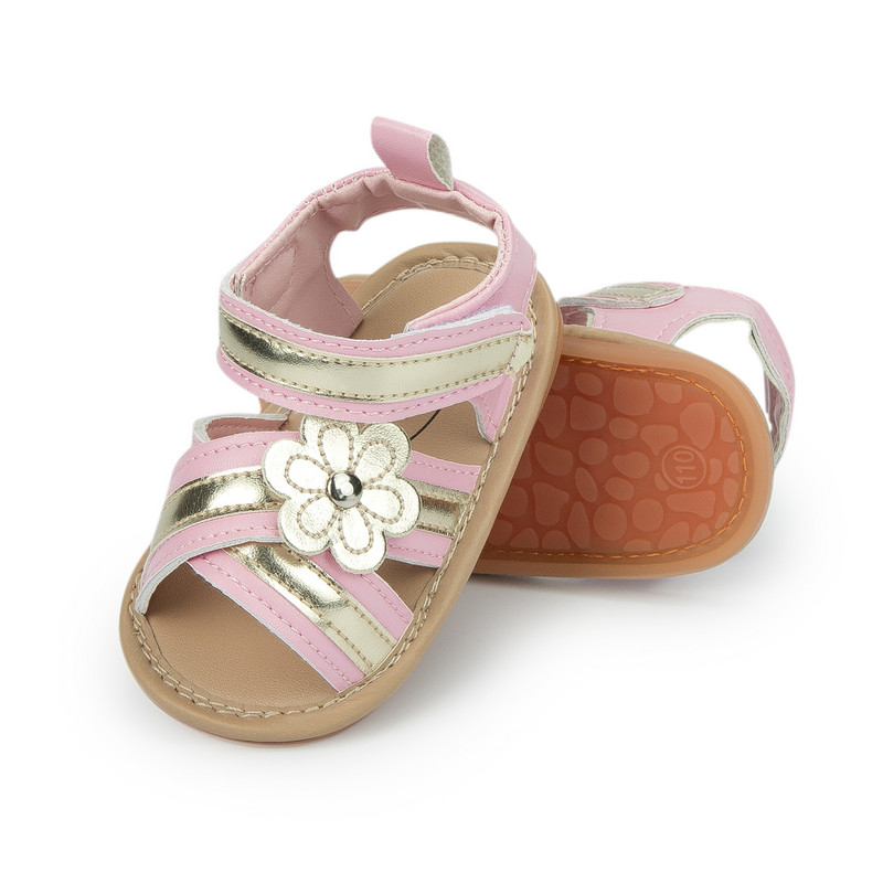 KIDSUN New Summer Baby Baby Girls Sindals Μαλακές σόλες Σανδάλι για νήπια Flat παπούτσια 0-18 μηνών Νεογέννητο