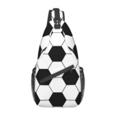 Μοτίβο ποδοσφαίρου Εξαγωνική τσάντα στήθους με σφεντόνα Προσαρμοσμένη τσάντα πλάτης χιαστί ώμου μπάλας ποδοσφαίρου για άνδρες που ταξιδεύουν Σακίδιο ημέρας