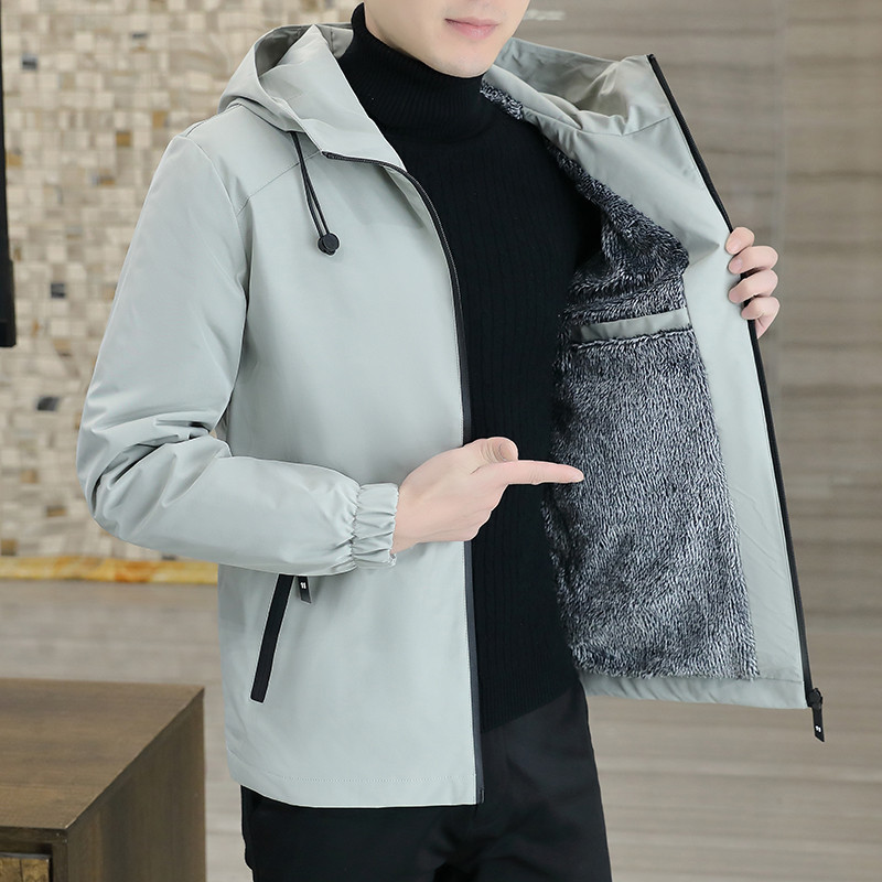 2023. aasta sügistalvine meeste kapuutsiga jakk, meeste välisriided, termofliis, paks soe tuulejakk, meeste mood vabaaja mantel 5Xl