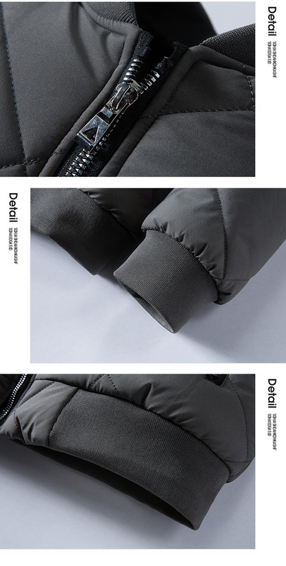 Jachetă de iarnă Parka pentru bărbați Îngroșează haină caldă Jachete pentru bărbați cu guler în picioare Jachetă parka de culoare solidă Pardesiu pentru bărbați, haină de stradă, 4XL