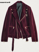 Mauroicardi Jarná jesenná krátka čierna mäkká zamatová motorkárska bunda pre mužov, mólo, pánske dizajnérske oblečenie, luxusná móda 2022