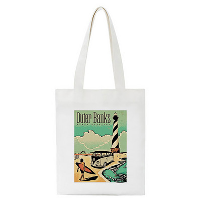 Pogue Life Outer Banks Τσάντα τηλεοπτικής συσκευασίας Hipster Cartoon εκτύπωσης Τσάντα αγορών Casual Street Style Τσάντες Bolsa Feminina