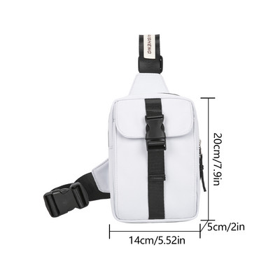 Geantă de umăr sport unisex, de culoare solidă, pentru bărbați, geantă de nailon, pentru cumpărături, pentru femei, pentru piept, cu clapă, pentru vacanță de weekend, pachet de talie pentru călătorie