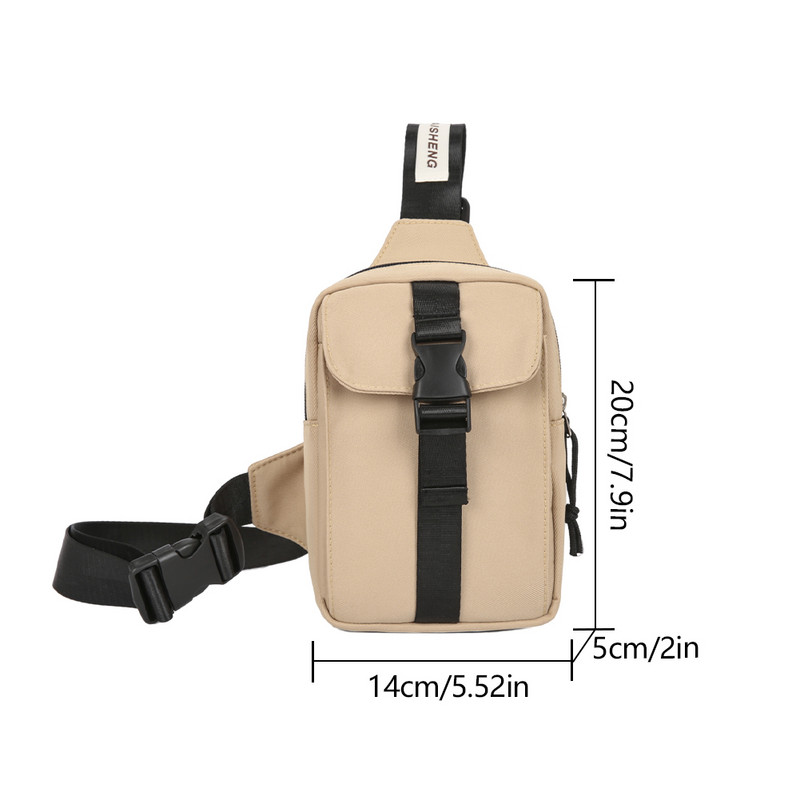 Geantă de umăr sport unisex, de culoare solidă, pentru bărbați, geantă de nailon, pentru cumpărături, pentru femei, pentru piept, cu clapă, pentru vacanță de weekend, pachet de talie pentru călătorie