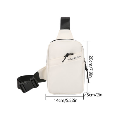 Unisex sportlik õlakott, suur naiste nailonist Fanny Pack Moodne Crossbody kott nädalavahetuse puhkuseks reisimiseks.