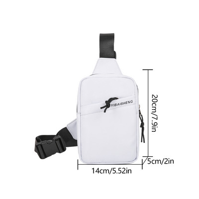 Unisex sportlik õlakott, suur naiste nailonist Fanny Pack Moodne Crossbody kott nädalavahetuse puhkuseks reisimiseks.