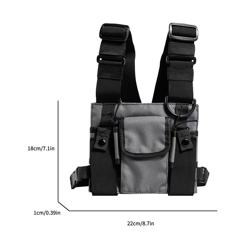 Unisex ulična torba jednobojna narukvica Protuprovalni ulični prsluk torba za prsa Višenamjenska taktička torba za pojas s patentnim zatvaračem