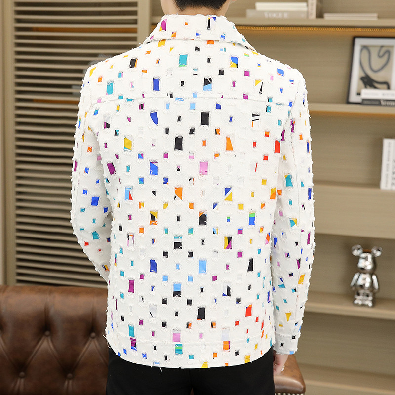 Jesenska muška rever Nova retro High Street jakna trend univerzalni kaput Ulična odjeća Proljetna muška modna jakna