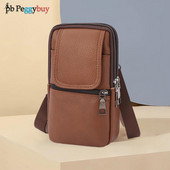 Muške ležerne torbe oko struka Kožne protuprovalne dnevne torbe Vintage muške prijenosne otporne na habanje Torbice oko struka za poslovna putovanja