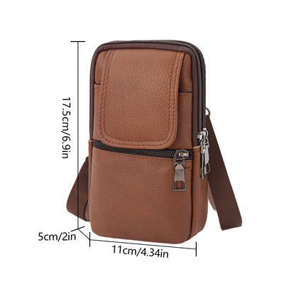 Muške ležerne torbe oko struka Kožne protuprovalne dnevne torbe Vintage muške prijenosne otporne na habanje Torbice oko struka za poslovna putovanja