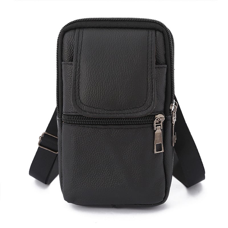 Muške ležerne torbe oko struka Kožne protuprovalne dnevne torbe Vintage muške prijenosne otporne na habanje Torbice oko struka za poslovna putovanja