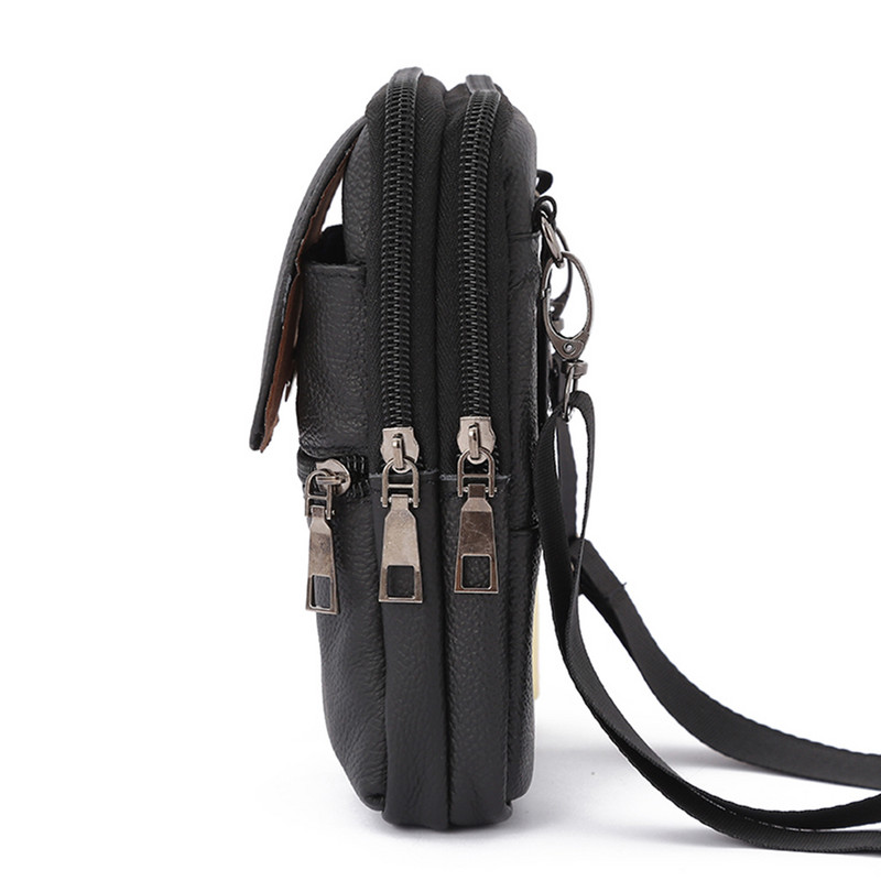 Muške ležerne torbe oko struka Kožne protuprovalne dnevne torbe Vintage muške prijenosne otporne na habanje Torbice oko struka za poslovna putovanja