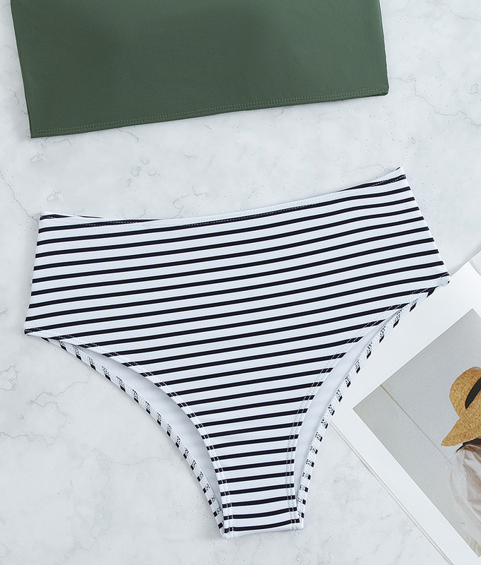 Dámske plavky 2023, dvojdielne bikiny, dámske bandeau, vysoký pás, ženské plavky, kúpacie, plavky, dámske bikiny