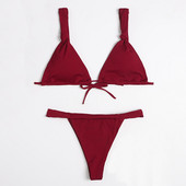 Push Up σέξι μπικίνι σετ δύο τεμαχίων Γυναικεία μαγιό χαμηλής μέσης Μασίφ στρινγκ μαγιό παραλίας Γυναικεία βραζιλιάνικα μαγιό