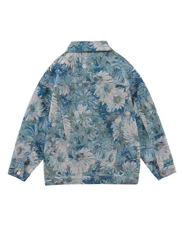 Τυπωμένο μακρυμάνικο μπουφάν Cargo για άντρες Τσέπη Μπλε παλτό Άνδρας Φθινόπωρο Χειμώνας 2023 Μόδα Ζεστά άνετα ανδρικά ρούχα