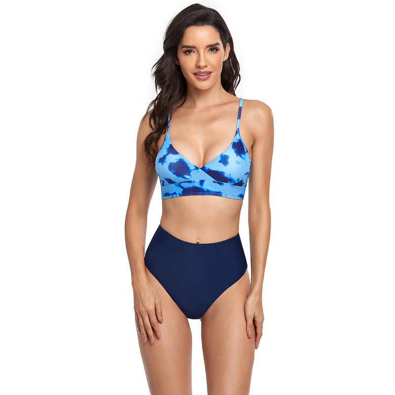 2024 Tie Dye Two Pieces Σετ μπικίνι Γυναικεία ψηλόμεσα μαγιό Καλοκαιρινά μαγιό Γυναικεία μαγιό Mujar Biquini Γυναικεία ρούχα παραλίας