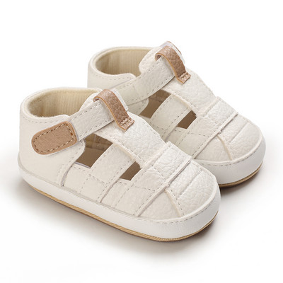 0-18 εκατομμυρίων παιδικά παπούτσια Βρεφικά πέδιλα μονόχρωμα Δερμάτινα λαστιχένια επίπεδα, αντιολισθητικά, μαλακή σόλα για νήπιο κορίτσι αγοριού First Walkers Παπούτσια κούνιας