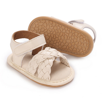 0-18 εκατομμυρίων παιδικά παπούτσια Βρεφικά πέδιλα μονόχρωμα Δερμάτινα λαστιχένια επίπεδα, αντιολισθητικά, μαλακή σόλα για νήπιο κορίτσι αγοριού First Walkers Παπούτσια κούνιας