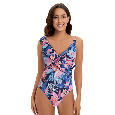 2023 Costume de baie sexy pentru femei dintr-o singură bucată Costum de baie de vară cu imprimeuri florale Costum de baie cu cupă triunghiulară Micro Bikini îmbrăcăminte de plajă braziliană Nou