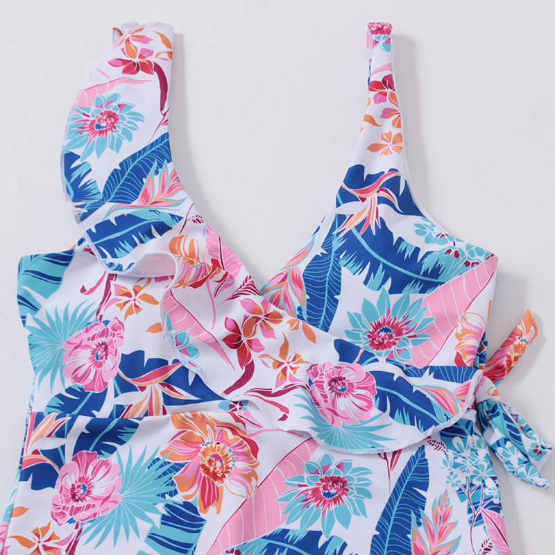 2023 Costume de baie sexy pentru femei dintr-o singură bucată Costum de baie de vară cu imprimeuri florale Costum de baie cu cupă triunghiulară Micro Bikini îmbrăcăminte de plajă braziliană Nou