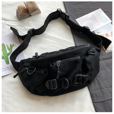 Genți de piept Tactici de mare capacitate Pachet roșu Geantă de pânză Harajuku All-match High Street Unisex Cuplu Casual Stil coreean Trendy