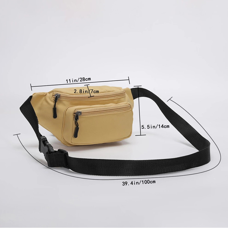 Casual τσάντες μέσης για γυναίκες Μεγάλες χιαστί τσάντες στήθους ταξιδιού Fanny Handbag Fashion Πακέτο μέσης από νάιλον Τσάντα ζώνης μπανάνας