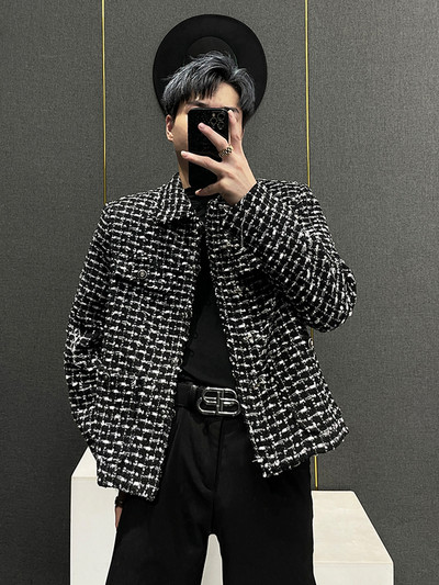 PFNW Moda coreeană pentru bărbați, jachete scurte de țesut, pentru bărbați, casual, cu design de nișă, toamnă, elegant, 2023, la modă, topuri noi 28W1485