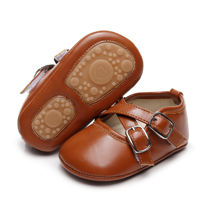 EWODOS για μωρά για μωρά, καθημερινά παπούτσια PU μόδας για μωρά Μαλακή σόλα PU Δερμάτινα παπούτσια Mary Jane Παπούτσια σταυρωτά αντιολισθητικά παιδικά παπούτσια
