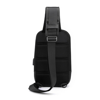 Мъжка водоустойчива USB чанта Oxford Crossbody Чанта за гърди за мъже Спортна чанта през рамо Мултифункционална къса туристическа чанта Messenger Pack