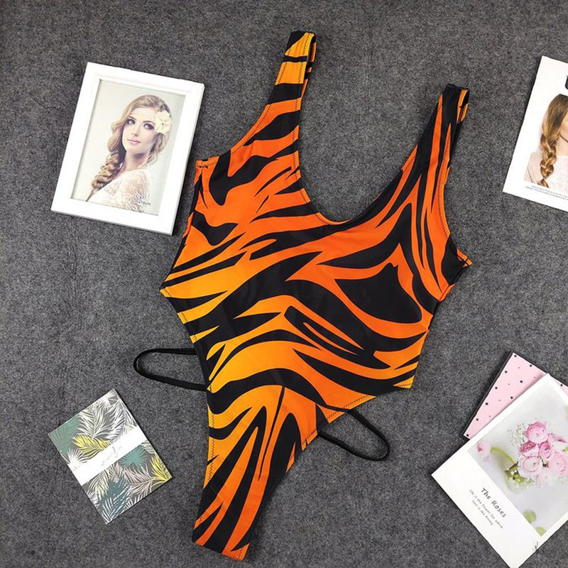 2023 Costume de baie pentru femei Costum de baie leopard într-o bucată cu croiala înaltă Monokini sexy pentru femei sutien căptușit Bikini costum de baie pentru baie XL