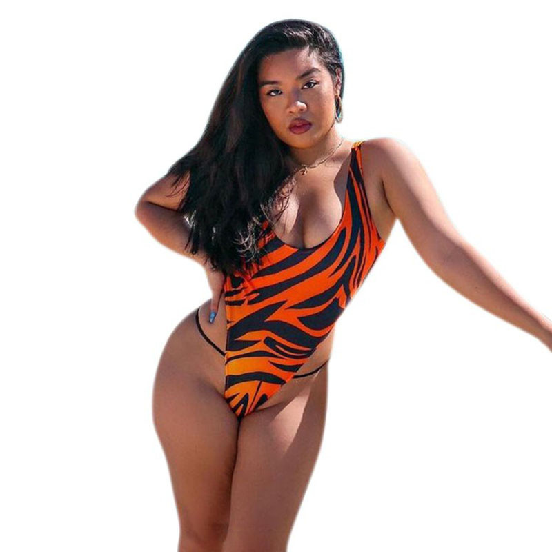 2023 Costume de baie pentru femei Costum de baie leopard într-o bucată cu croiala înaltă Monokini sexy pentru femei sutien căptușit Bikini costum de baie pentru baie XL