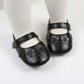 Flower Princess Βρεφικά Παπούτσια Βρεφικής Κούνιας Κοριτσιού First Walker Μικρό παιδί που περπατά επίπεδη μαλακή σόλα PU δερμάτινα παιδικά παπούτσια 0-18 μηνών