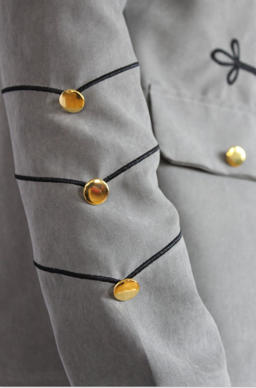 Μεσαιωνικό Steampunk Vintage μπουφάν γοτθικό βικτοριανό παλτό μονόχρωμο Top Retro Στολή