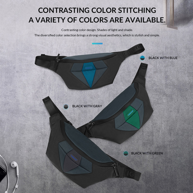 Tigernu Νέα τσάντα μέσης ανδρική τσάντα για τρέξιμο, καθημερινή ποδηλασία, ανδρική τσάντα μέσης Fanny pack Τσάντες τηλεφώνου για ζώνη ταξιδιού Θήκη για χρήματα 2022