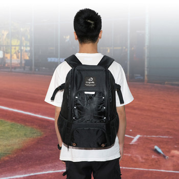Τσάντα Denuoniss 29LBaseball & Softball, Τσάντα πλάτης για αγόρια και ενήλικες με γάντζο φράχτη, 2 μπαλάκια μπλουζάκι, γάντια