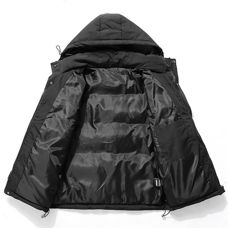 Χειμερινά πάρκα Ανδρικά παλτά με χοντρά γεμιστά παλτό Plus Size 6XL Fashion Casual Parkas με κουκούλα Ανδρικά μεγάλο μέγεθος 6XL Εξωτερικά ενδύματα