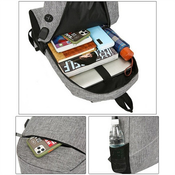 Комплект раници от 3 PCS Мъжка раница за USB зареждане Бизнес чанта за лаптоп Многофункционална чанта за мъже Водоустойчива раница за пътуване