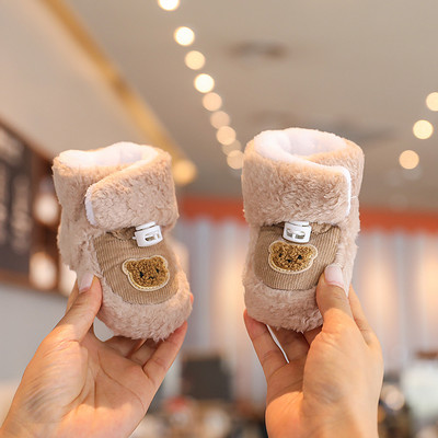 VALEN SINA Zimske novorođenčad, djevojčica, dječak, slatke pamučne cipele iz crtića, mekani potplat i tople baršunaste čizme, cipele za hodanje za malu djecu