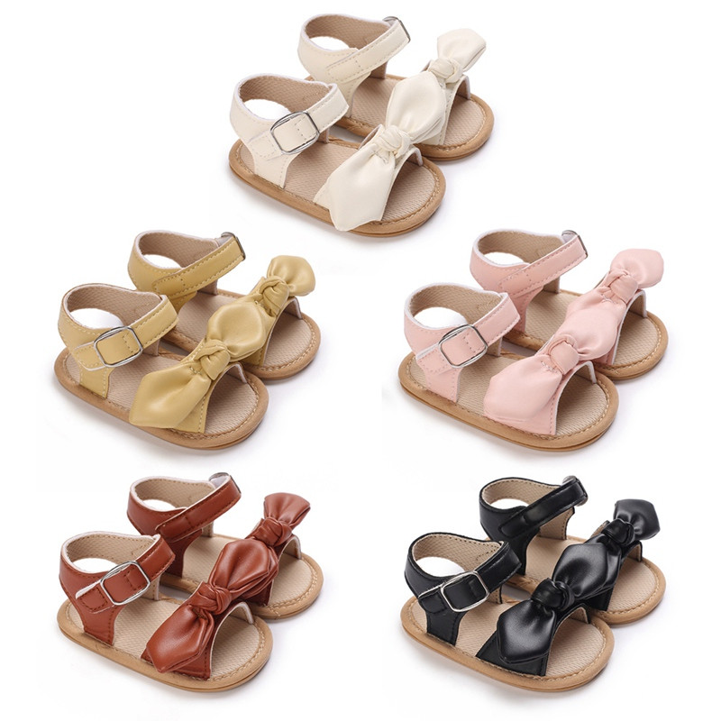 Ravne cipele za hodanje za djevojčice, malu djecu 0-18 mjeseci, cipele za vjenčanicu s mašnom za djevojčice, sandale za dojenčad