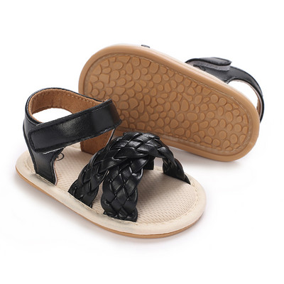 Βρεφικά παπούτσια Βρεφικά σανδάλια Δερμάτινα λαστιχένια επίπεδη αντιολισθητική μαλακή σόλα νήπιο κορίτσι αγόρι First Walkers Παπούτσια κούνιας Μέγεθος 0-18M